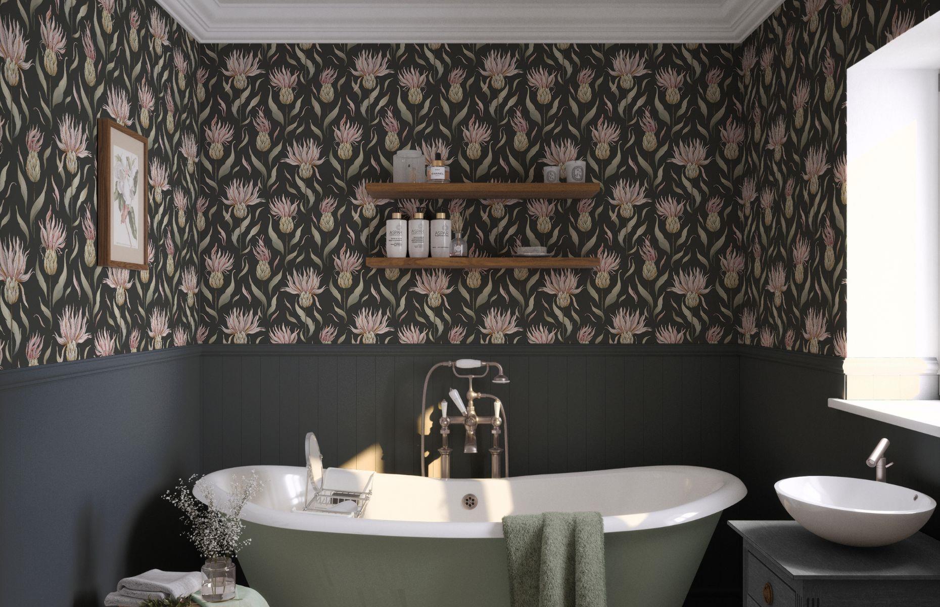 Now: floral wallpaper